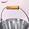 5L Metal Water Bucket with Wooden Handle