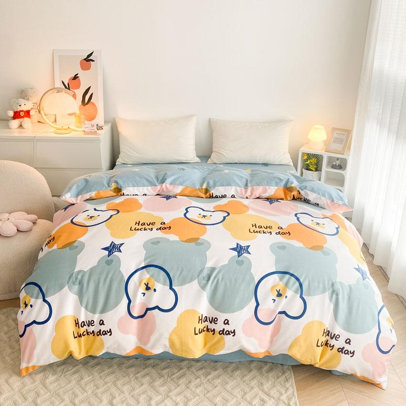 

Duvet Cover Comfortable Cotton Quilt Cover AB Double sided Printing Quilt Cover Extra large 220x240 Skin friendly Fabric Quilt 2pc pillowcase48x74