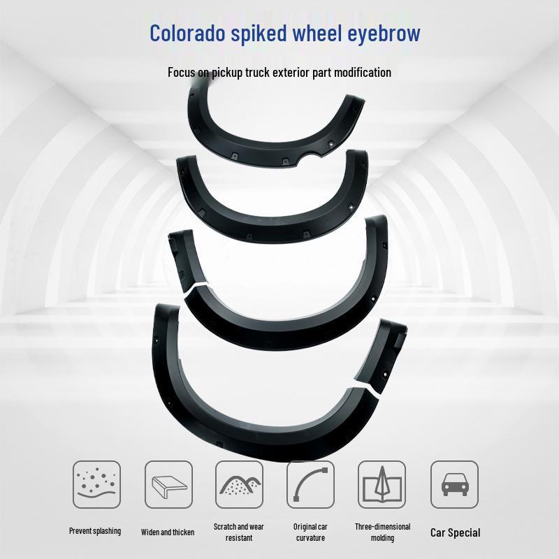 

Chevrolet Colorado Off-Road Fender Flares & Mud Flaps with Studs Yes чёрный