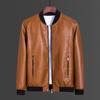 New Korean Version Trendy Slim Trendy Leather Jacket Large Size Baseball Jacket Men's Clothing