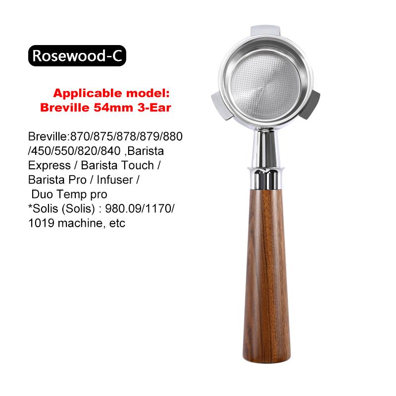 54mm Coffee Bottomless Portafilter Naked For Breville Sage 870 878 880 Replacement Filter Basket Barista Tool Espresso Machine