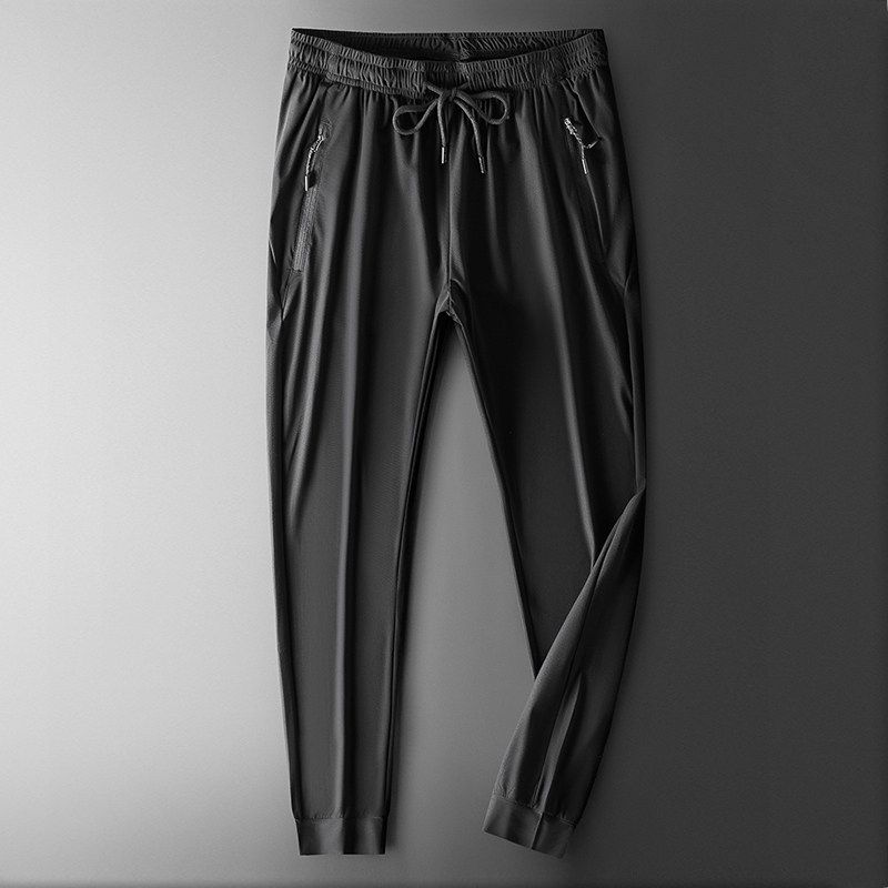 Export Tail Single Men's Cut Label Drape Air Conditioner Ice Silk Leggings Summer Thin Quick-Drying Track Sweatpants Export Casual Pants