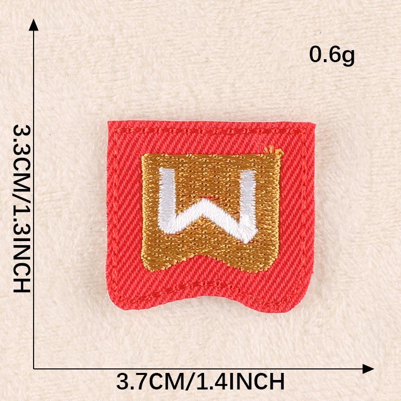 Duoku English Alphabet Cloth Sticker Computer Embroidery Label Small Patch Clothing Textile Accessories Embroidery Sticker