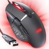 QYD Q309 PRO Wired Gaming 12800 Adjustable Ergonomic USB Gaming Suitable for Large 8 Programmable LED Breathing RGB Mouse for Windows Mac and Braided