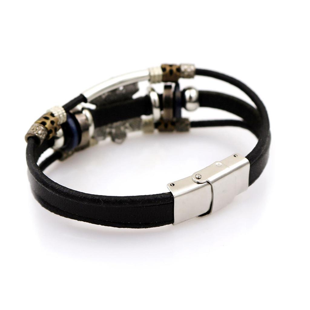 Armbånd for kvinner, europeisk og amerikansk mote, retro, flerlags beaded lærarmbånd, kreative og personlige smykker