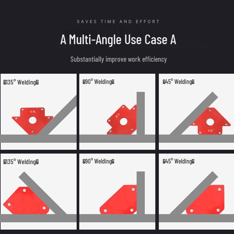 Multi-Angle Magnetic Welding Fixator: 90° Right Angle Triangle Positioning Tool
