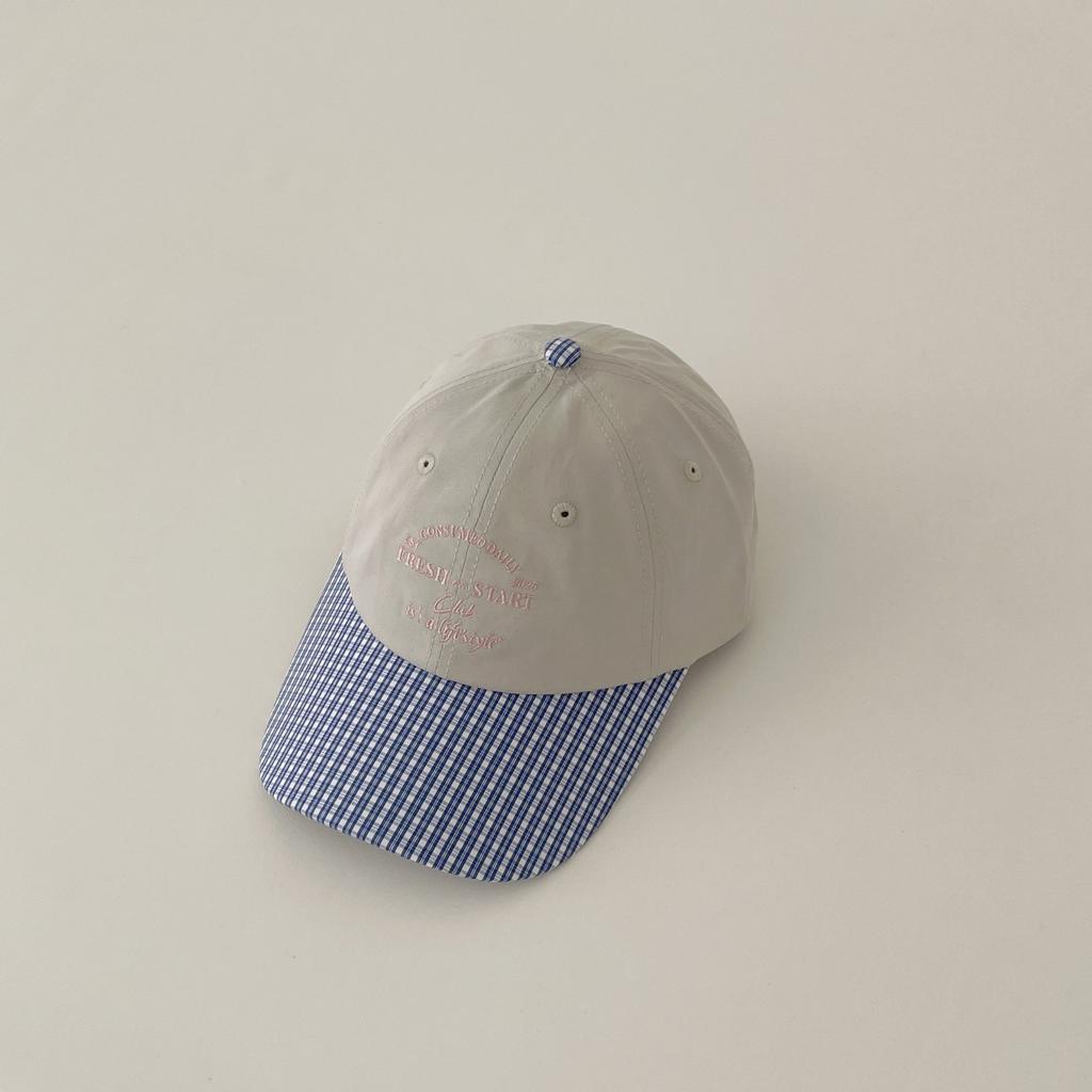 Spring and Summer New Plaid Hat Fashionable Splicing Letter Embroidered Baseball Hat Adult Versatile Casual Baseball Cap Trendy