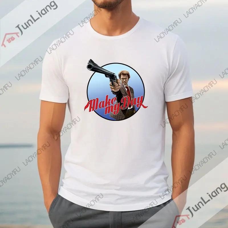 Dirty Harrys trendy Tshirt white shirt retro casual Tshirt Harajuku Millennium Bug short sleeve round neck Xs4Xl S