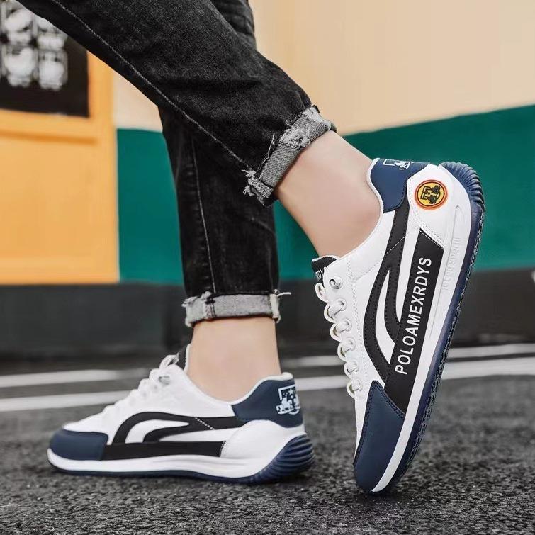 Wiosenne i jesienne męskie buty casualowe Oddychające, antypoślizgowe i odporne na ścieranie buty sportowe Siateczkowe niskie modne małe białe buty Buty do biegania z miękką podeszwą
