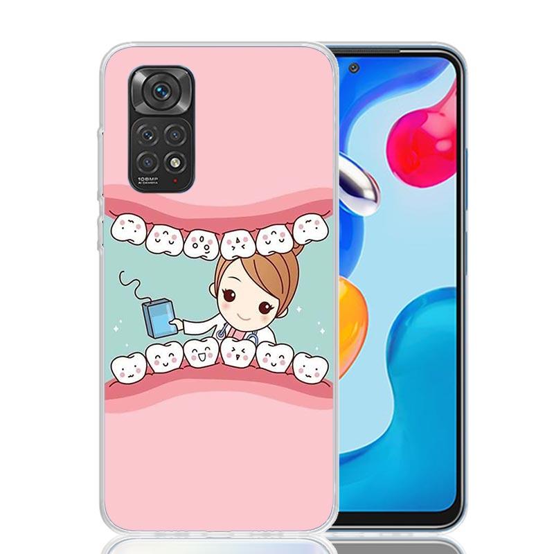 Wisdom Teeth Dentist Tooth Case Phone Cover for Xiaomi Redmi Note 14 13 12S 12 11S 11 11T 11E 10S 10 Pro Plus 5G Trend Fundas No