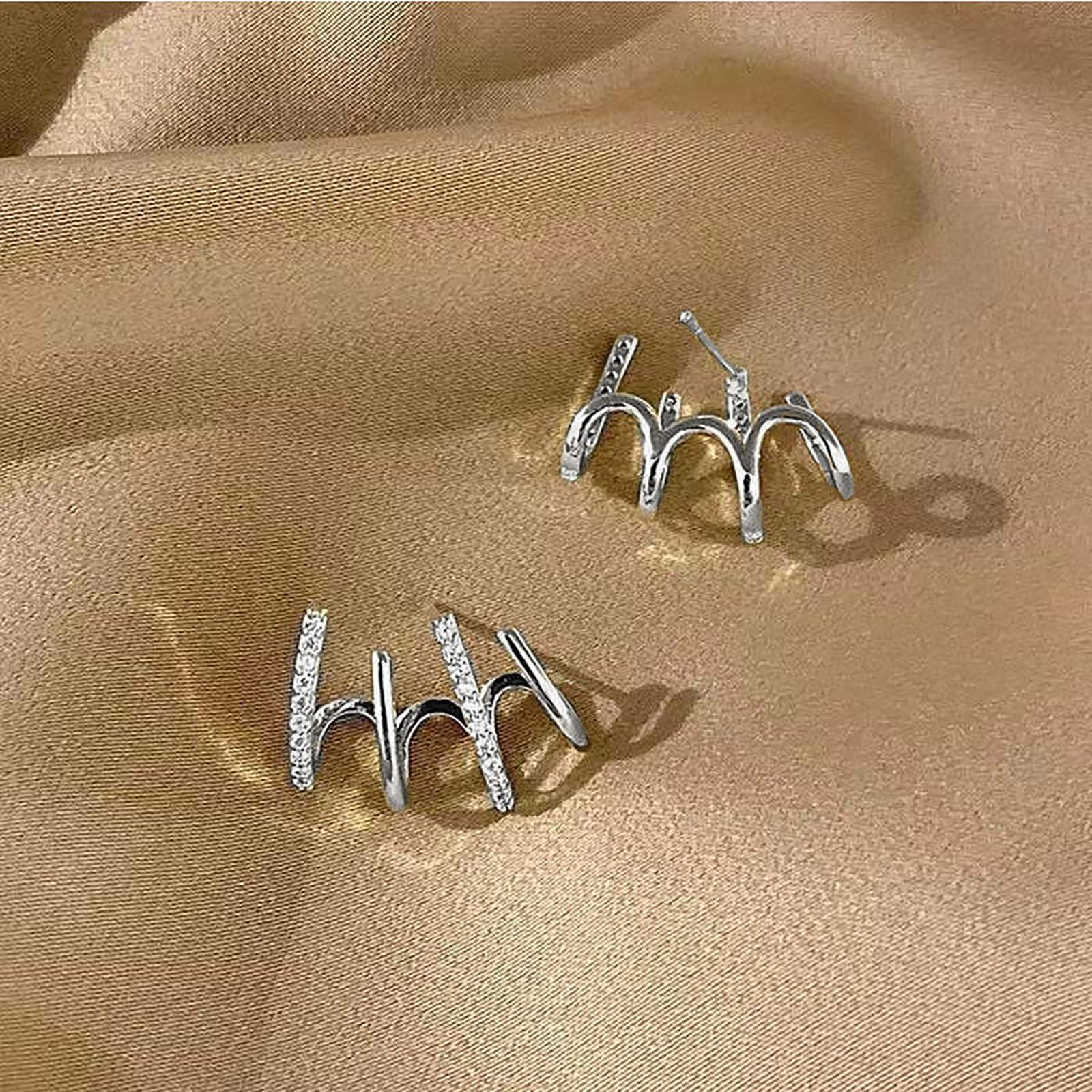 Zircon Irregular Earrings One Size