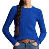 Polo Ralph Lauren Solid Color Embroidered Pony Knit Sweater Women Sweater Blue 580009088
