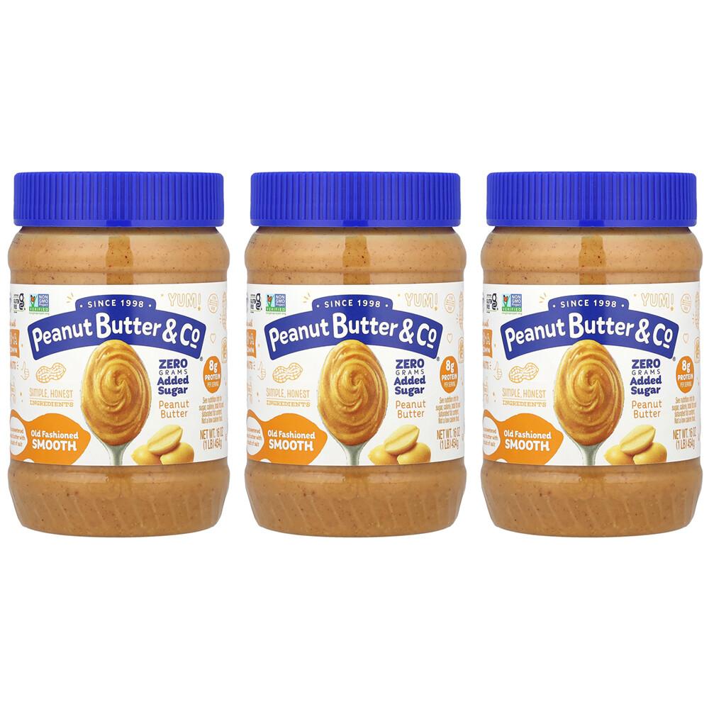 Peanut Butter & Co. Old Fashioned Smooth Peanut Butter, 454g (16 oz), 3-Pack 454g - 3 ea