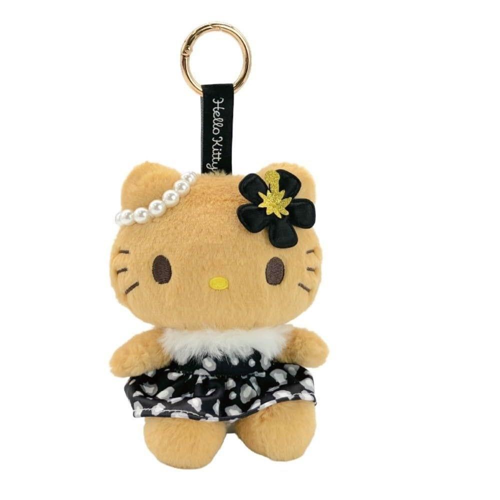 Nakajima Corporation Sanrio Sunburn Leopard Plush Toy Hello Kitty Black Pattern Interior Goods Character Merchandise H13W12D7.5cm