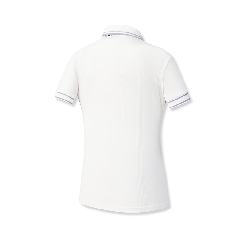 FILA Golf Series Fashion Simple Sports Comfortable Knitted Short Sleeve Polo Shirt Women tops Jade-White A11W625109FWT