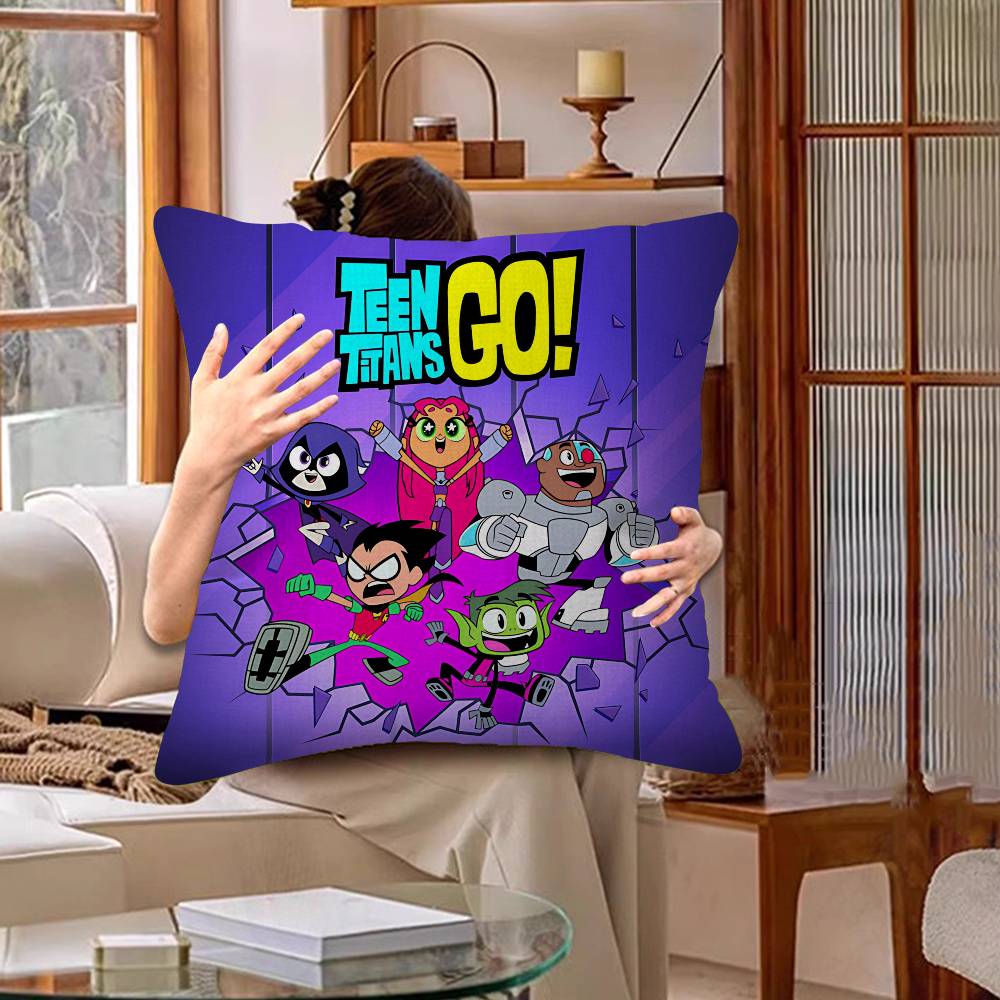 T-Teen T-Titans Go Pillowcase toon Gift Cushion Cover Bedroom Home Sofa Chair Seat Decor pillow case