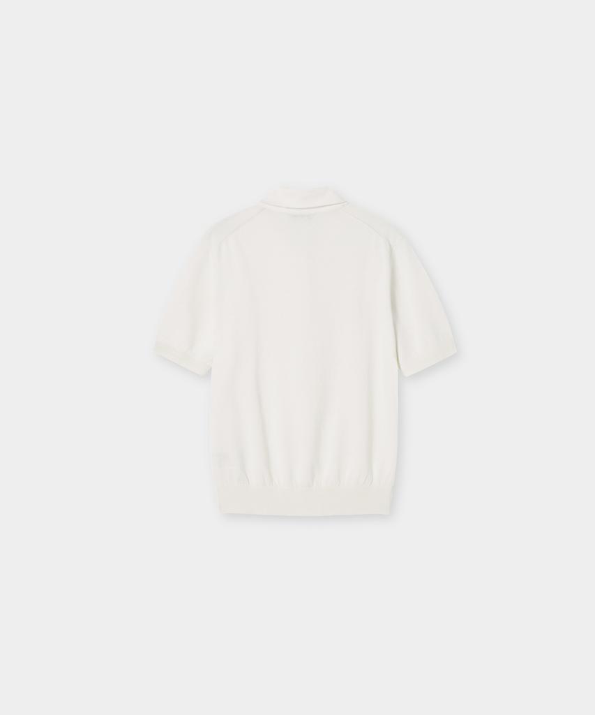 Jeilium Cotton Summer Essential Polo Neck White (Dry Touch)