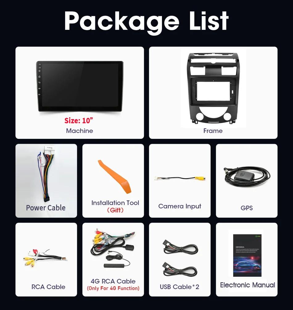 Rádio automotivo Android 13, navegação multimídia, GPS, estéreo, sem fio, tela 2 Din, para SsangYong Rexton Y250 II 2 2006-2012