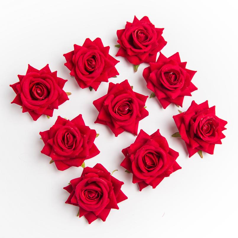 20/40 Pieces High Quality Flannel Roses Heads Wedding Scrapbook Home Decorations Bridal Accessories Clearance Artificial Flowers 20 Pieces красный