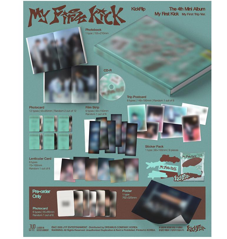 [Vorbestellung] KICKFLIP – 4. Mini-Album My First Kick (Meine erste Reise Version) Standard K-POP Album