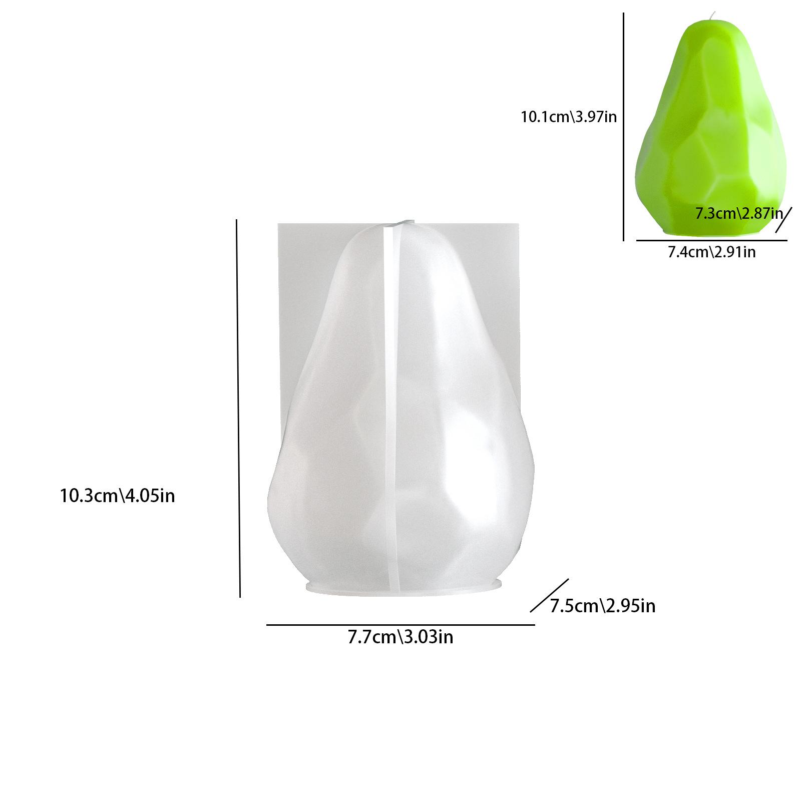 

Pear Candle Mold Diamond-Cut Resin Casting Mold Candle Mold White For Crafting Home Decor Art Studio