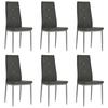 Day and Night - Day and Night Dining Chairs 6 Pack Grey Faux Leather