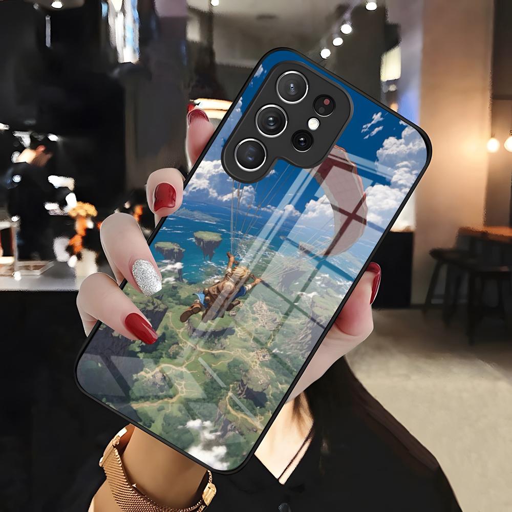 Zel-da-ES Phone Case For Samsung S26 S25 Edge Ultra 24 23 22 21 Ultra Plus Fe A55 56 15 4G 5G Glass Cover