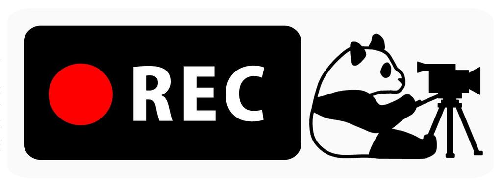 [CraftBunny] Dash Cam Sticker "Panda and Video Camera" Banner Type (For Narrow Back SUV