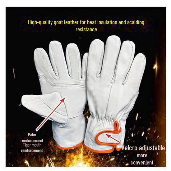 

Перчатки для сварки из овчины премиум-класса: Мягкий, термостойкий, дышащий, не вызывающий ожогов, для наружных работ и технического обслуживания