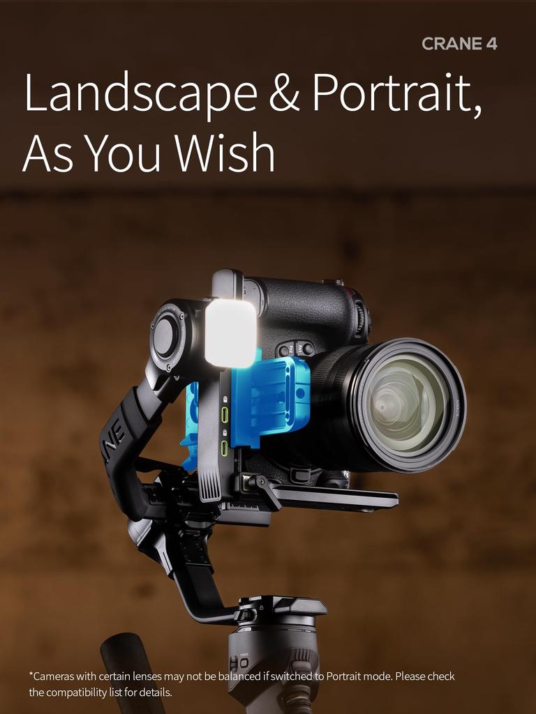 Flagship ZHIYUN Crane 4 Combo Gimbal Stabilizer for DSLR and Mirrorless Cameras with Upgraded Wrist Fill and PD Fast Charging [Official Store] 3-Axis