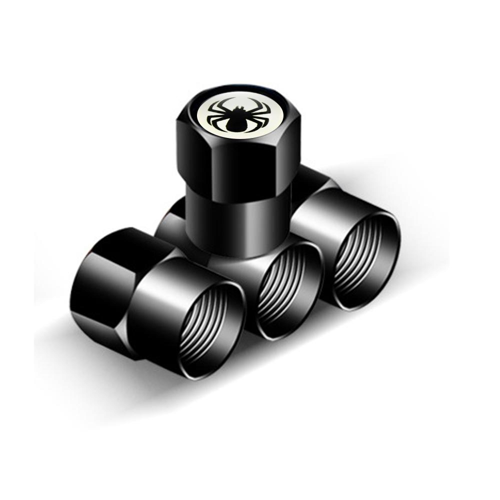 Car Air Valve Stem Caps Car Accessories For Toyota Suzuki Mazda Ford 4PCS Spider Flag Car Wheel Air Cover Dust Proof