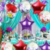 Cute Mermaid Party Balloons for Underwater Mermaid Sea Theme Decor [10pcs/set]