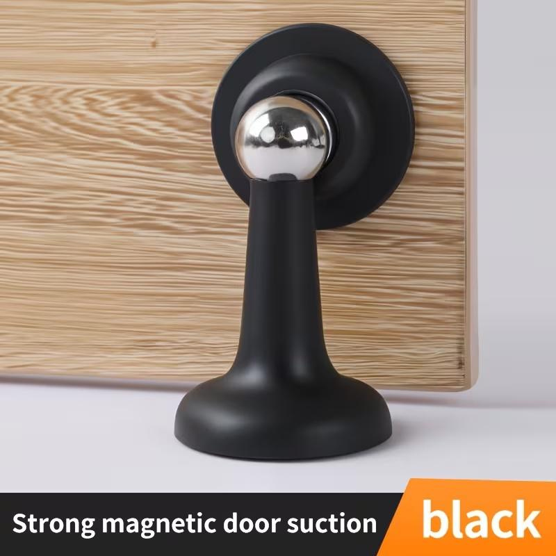 

Magnetic Door Stopper - No-Drill Strong Magnetic Holder, Windproof & Silent, Durable Plastic, Black/White/Gray for Home Office чёрный