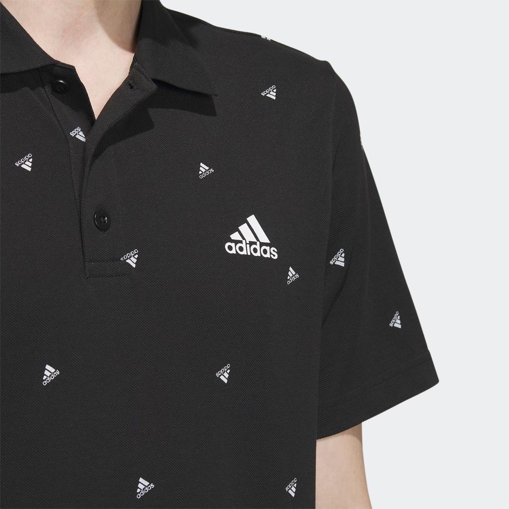 Adidas Future Icons Micro Polo Shirt With Alphabet Logo Print Men Tops Black IA8151