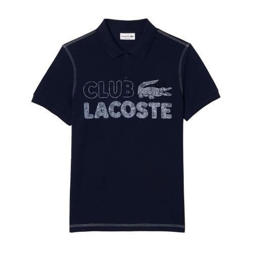 Lacoste Mens Printed Organic Cotton Polo Shirt