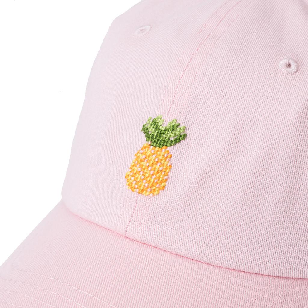 LOLONG Pineapple Embroidered Hat (Pink)