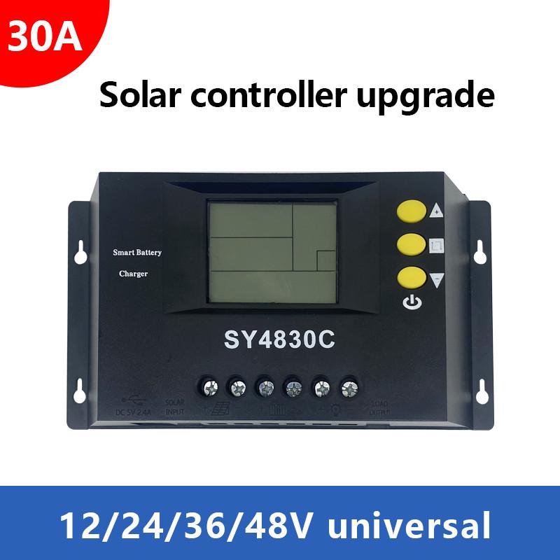 30A/ 60A/100A 12V 24V 36V 48V Battery Charger with LCD MPPT AUTO Solar controller 30A