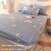 Bed Pillowcase Three-piece Non-slip Fixed Bed Cover Thickened Cotton Breathable Dust-proof Cover Mengsi Protective Cover Double Bed Set
