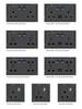 Customized British 13A UK Standard Wall Switch 16A Universal Socket 2.1A USB Outlet Light 4 Gang Single Pole 4-way Natural Stone