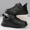 Black Kids Shoes Sports Running Casual Walking Student Fashion New Leather Children's Sneakers Breathable Soft Child Outdoor