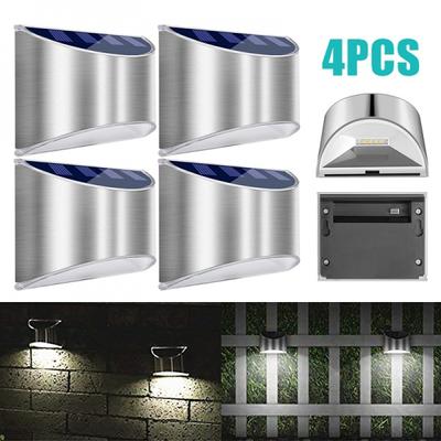 Süper Parlak Güneş Enerjili LED Kapı Çit Duvar Işıkları Dış Mekan Bahçe Aydınlatması