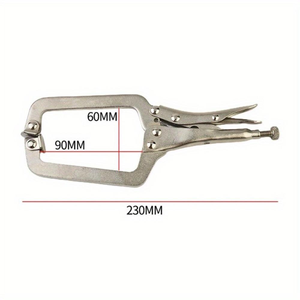 1PC 9 Inch Steel C Clamp Vise Grip Locking Welding Pliers Wood Tenon Locator Tool