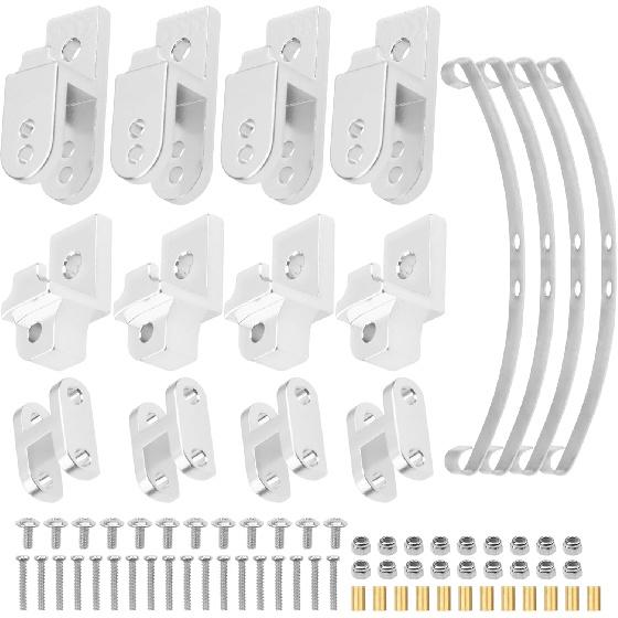 ShareGoo Hard Leaf Spring Suspension Steel Bar Kit Compatible with WPL B1 B14 B16 B24 C14 C24 B16 4x4 6x6 1/16 RC Car (Silver 4WD)