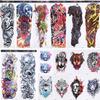 8 Fogli Tatuaggi Temporanei Full Sleeve Impermeabili 8 Fogli Tatuaggi Finti Mezza Manica Spalla per Donne Uomini