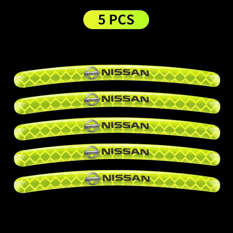 

New Car Wheel Hub Reflective Stickers Tire Rim Luminous Sticker For Nissan Nismo Tiida Teana Skyline Juke X-trail Almera Qashqai
