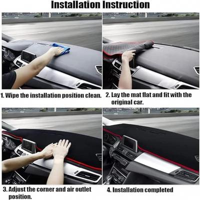 Dash Mat Cover for Yaris 2007-2011 Car Dashboard Cover Avoid Light Pad Sun Shade Carpets Non-Slip Mats Accessories