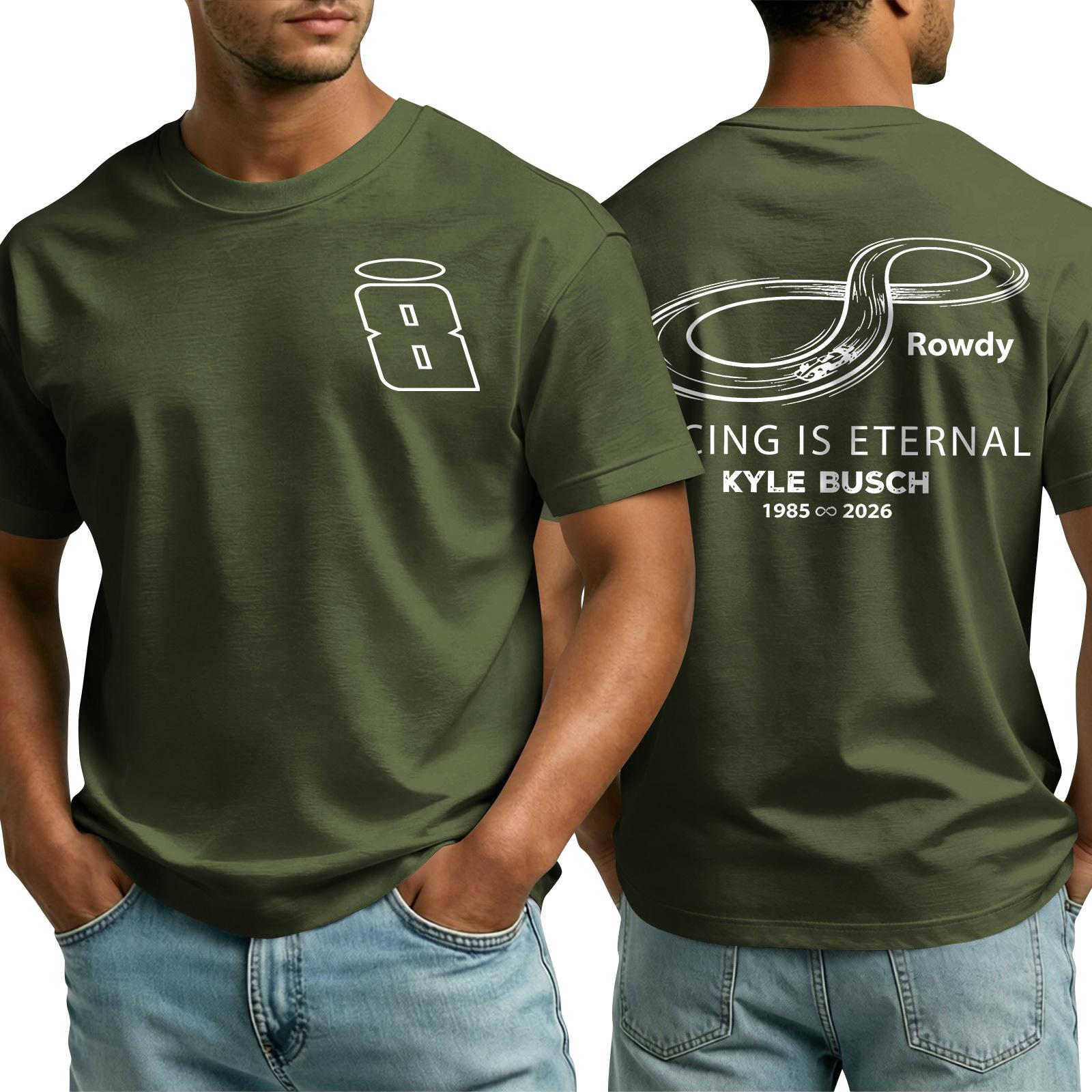 Men s Summer Neck Short Sleeve Printed T-Shirt L