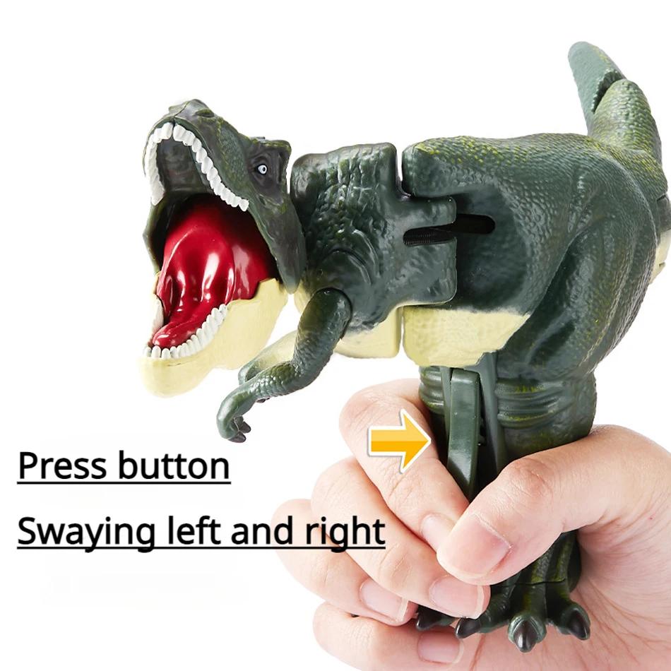 Zabawny Dźwięk Za Za Dinozaur Dzieci Dekompresja Zabawka na Baterie Ręcznie Obsługiwana Teleskopowa Huśtawka Dinozaur Zabawka Fidget dla Dzieci Prezent