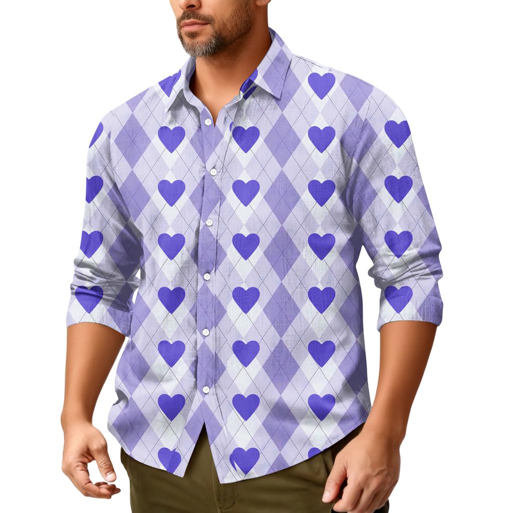 Lässiges, locker sitzendes Langarmhemd für Herren, modisches Revershemd