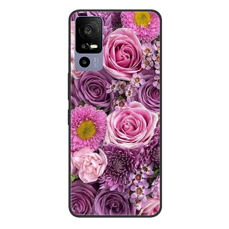 

For TCL 40R 5G T771A Case Painted Soft Black Silicone Bumper Phone Cover for TCL 40 R 5G 6.6 Case TCL40R 40R Etui Coque Fundas TCL 40R 5G